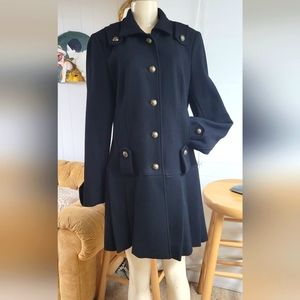 GUESS Coat Black Wool Size Medium NEW